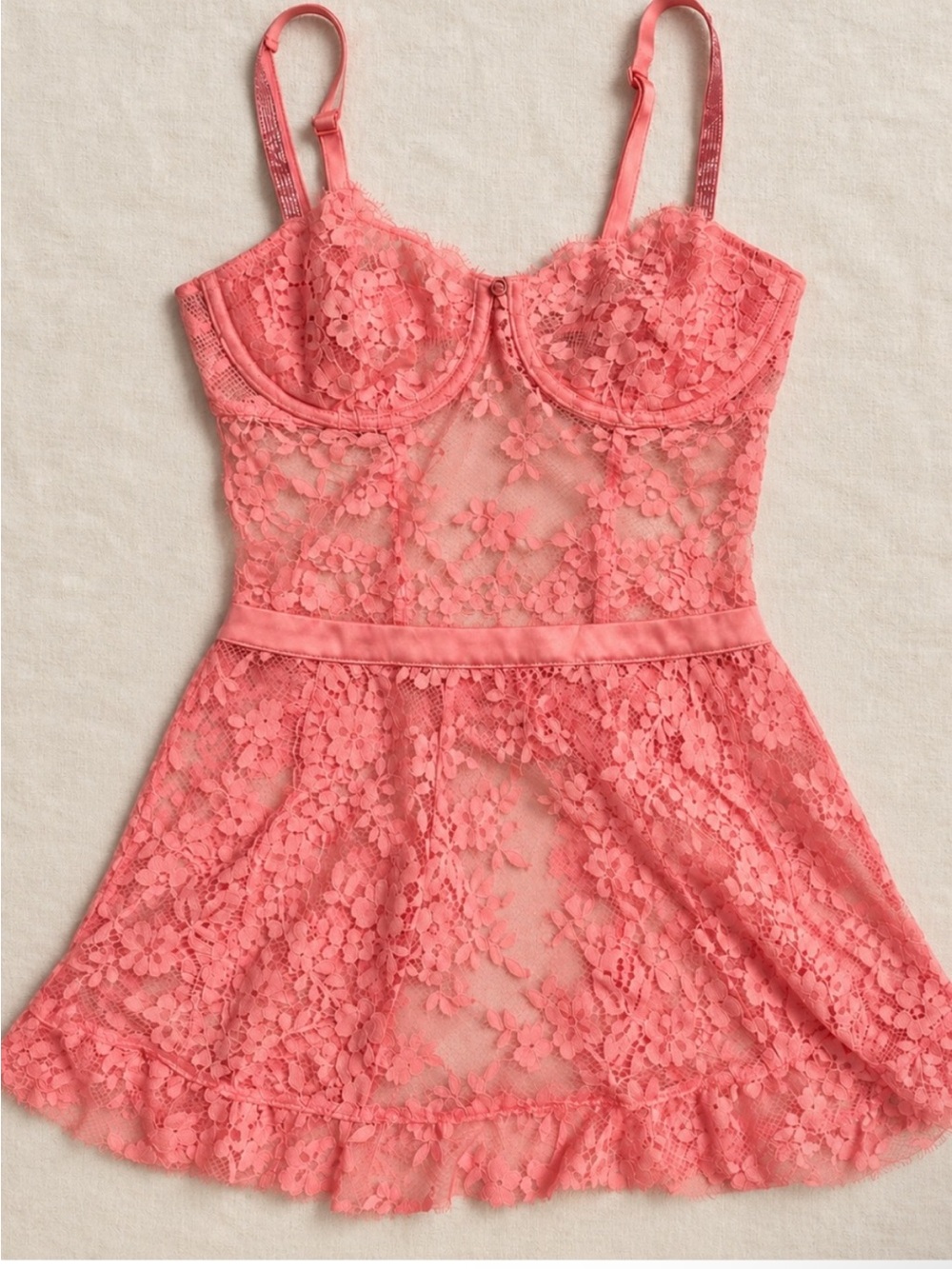 New! Victoria’s Secret Wicked Twinkle Lace Unlined Apron Lingerie 34248